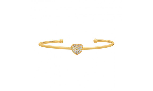 Jewelmi Custom 14k Yellow Gold Diamond Bangle Bracelet
