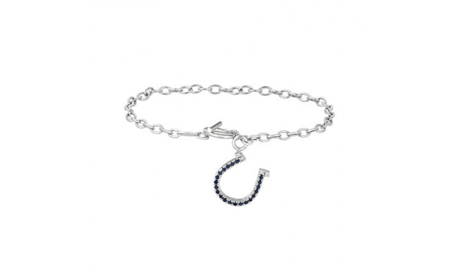 Jewelmi Custom 14k White Gold Sapphire Diamond Bracelet