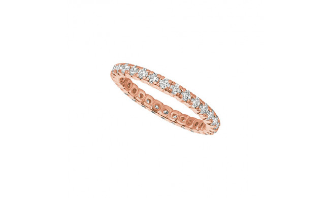 Jewelmi Custom 14k Rose Gold Diamond Eternity Wedding Band