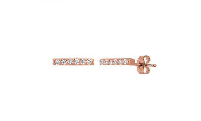 Jewelmi Custom 14k Rose Gold Diamond Earrings