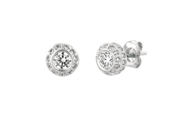 Jewelmi Custom 14k White Gold Diamond Earrings