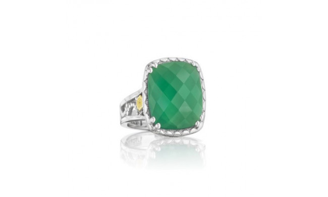 Tacori Sterling Silver Crescent Embrace Gemstone Men's Ring - SR12827