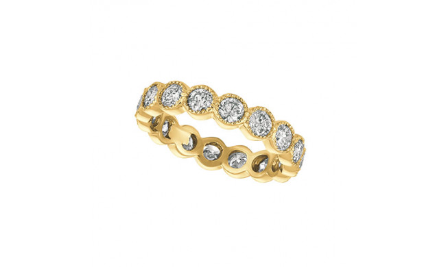 Jewelmi Custom 14k Yellow Gold Diamond Eternity Wedding Band