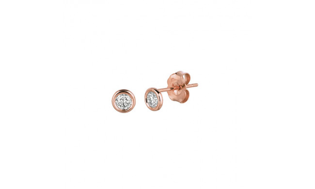 Jewelmi Custom 14k Rose Gold Diamond Earrings