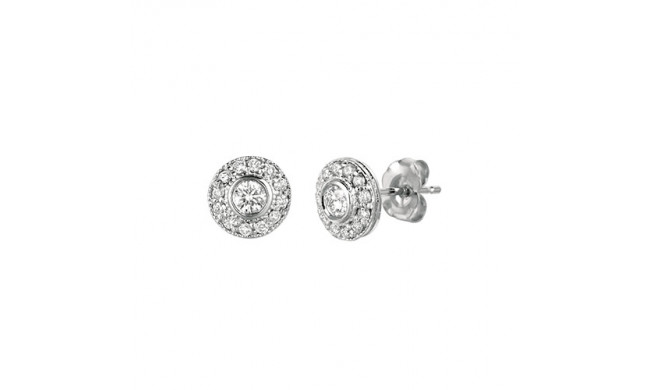 Jewelmi Custom 14k White Gold Diamond Earrings