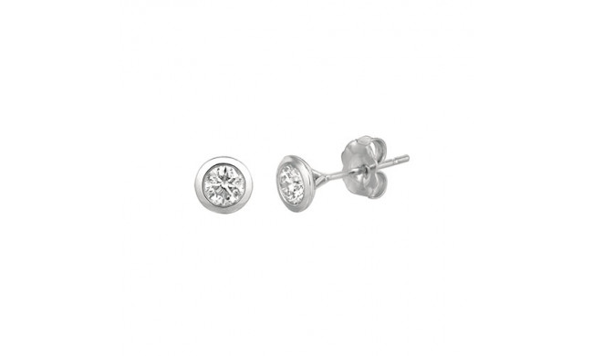 Jewelmi Custom 14k White Gold Diamond Earrings