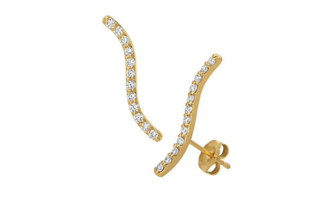 Jewelmi Custom 14k Yellow Gold Diamond Earrings