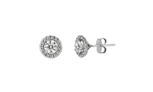 Jewelmi Custom 14k White Gold Diamond Earrings