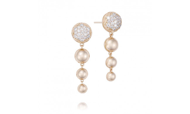 Tacori 18k Rose Gold Sonoma Mist Diamond Drop Earring - SE207P