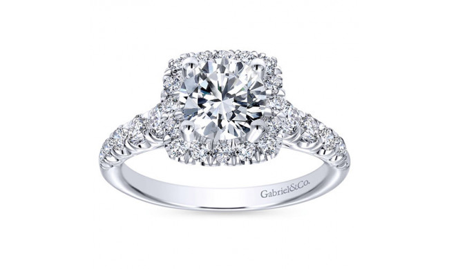 Gabriel & Co. 14k White Gold Contemporary Halo Engagement Ring - ER10909W44JJ