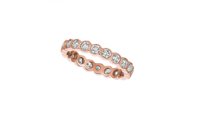 Jewelmi Custom 14k Rose Gold Diamond Eternity Wedding Band