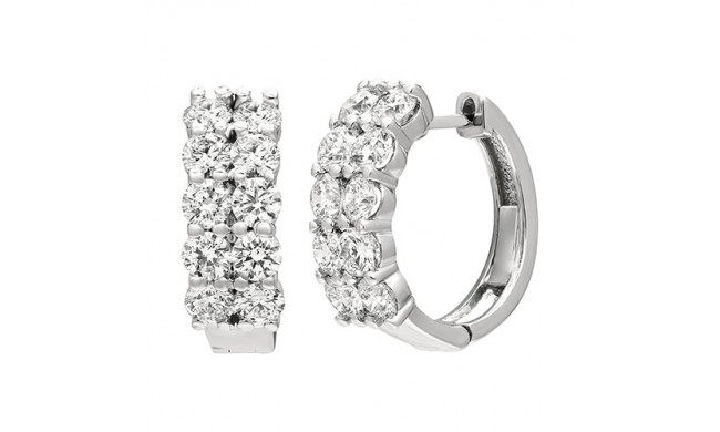 Jewelmi Custom 14k White Gold Diamond Hoop Earrings