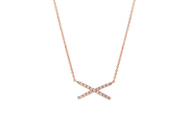 Jewelmi Custom 14k Rose Gold Diamond Necklace