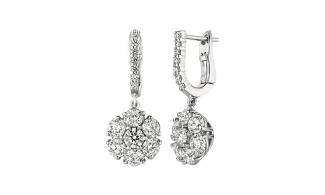 Jewelmi Custom 14k White Gold Diamond Drop Earrings