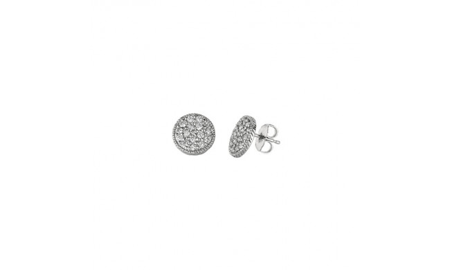 Jewelmi Custom 14k White Gold Diamond Earrings