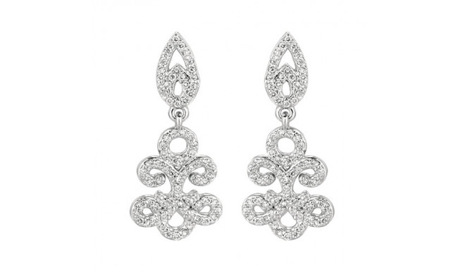 Jewelmi Custom 14k White Gold Diamond Earrings