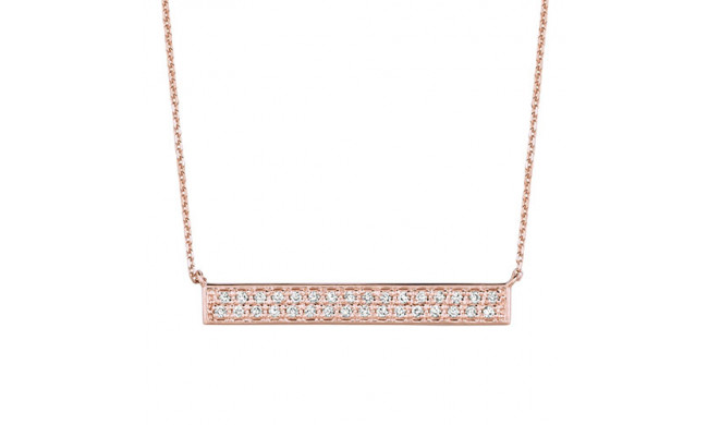 Jewelmi Custom 14k Rose Gold Diamond Necklace