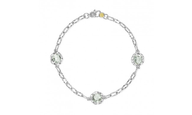 Tacori Sterling Silver Crescent Crown Gemstone Women's Bracelet - SB22112