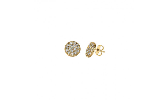 Jewelmi Custom 14k Yellow Gold Diamond Earrings