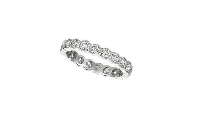 Jewelmi Custom 14k White Gold Diamond Eternity Wedding Band