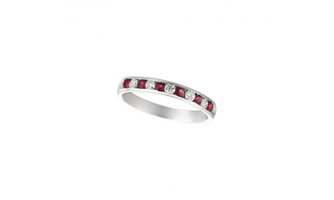 Jewelmi Custom 14k White Gold Ruby Diamond Ring