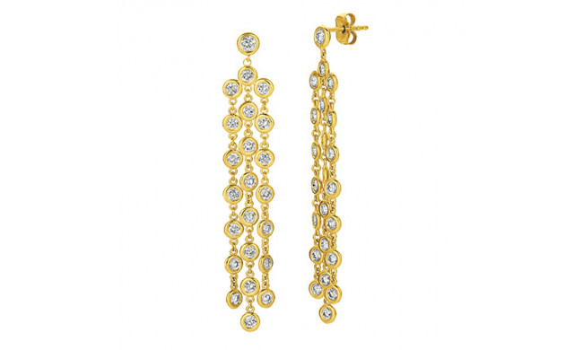 Jewelmi Custom 14k Yellow Gold Diamond Earrings