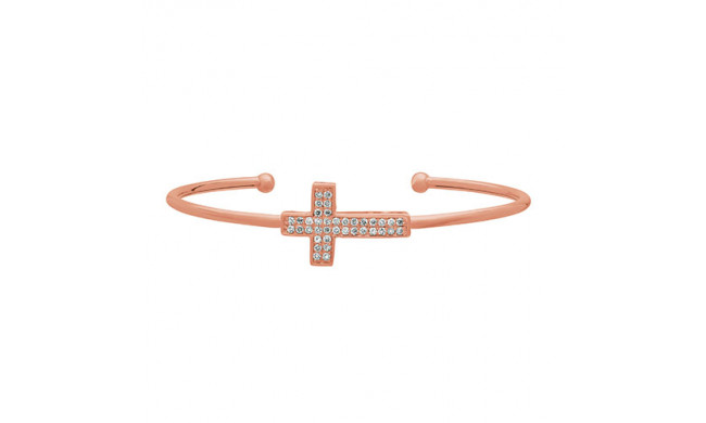 Jewelmi Custom 14k Rose Gold Diamond Bangle Bracelet