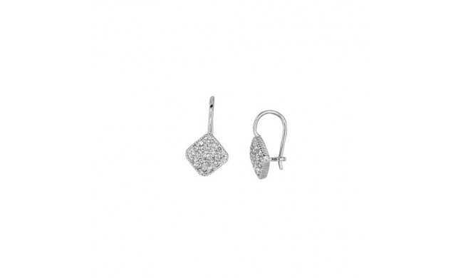 Jewelmi Custom 14k White Gold Diamond Earrings