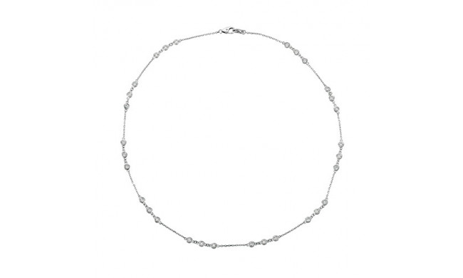 Jewelmi Custom 14k White Gold Diamond Necklace