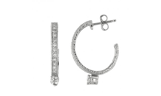 Jewelmi Custom 14k White Gold Diamond Earrings