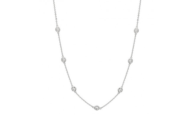 Jewelmi Custom 14k White Gold Diamond Necklace