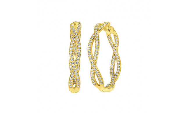 Jewelmi Custom 14k Yellow Gold Diamond Earrings