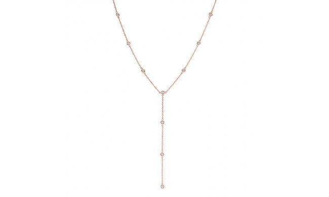 Jewelmi Custom 14k Rose Gold Diamond Necklace