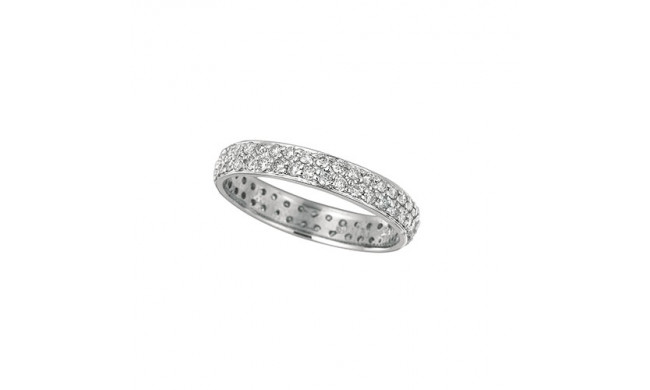 Jewelmi Custom 14k White Gold Diamond Eternity Wedding Band