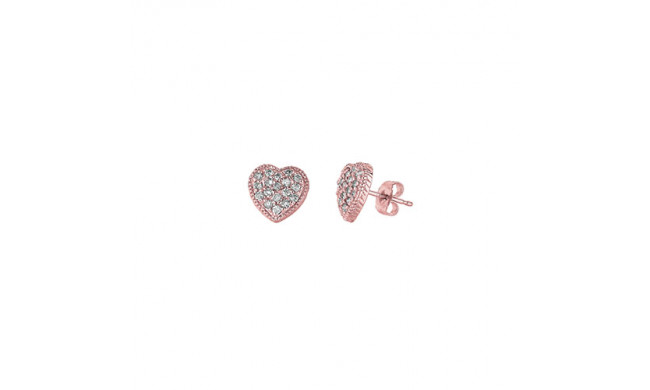 Jewelmi Custom 14k Rose Gold Diamond Earrings