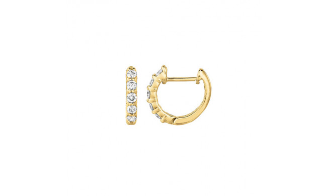 Jewelmi Custom 14k Yellow Gold Diamond Hoop Earrings