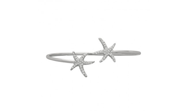 Jewelmi Custom 14k White Gold Diamond Bangle Bracelet