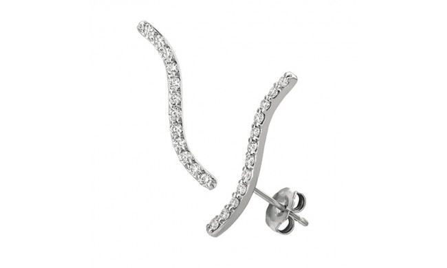 Jewelmi Custom 14k White Gold Diamond Earrings