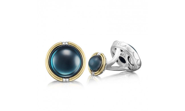 Tacori Sterling Silver and 18k Yellow Gold Retro Classic Gemstone Men's Cuffink - MCL105Y37