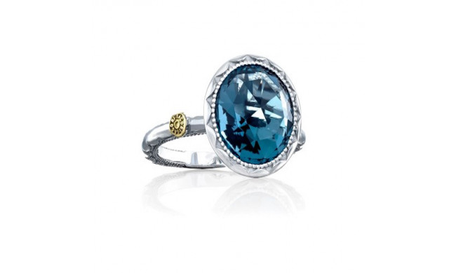 Tacori Sterling Silver Crescent Embrace Gemstone Men's Ring - SR22233