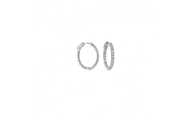 Jewelmi Custom 14k White Gold Diamond Hoop Earrings