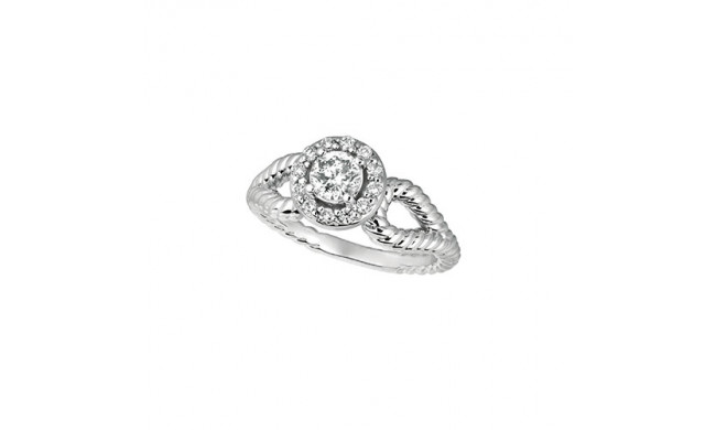 Jewelmi Custom 14k White Gold Bypass Diamond Engagement Ring