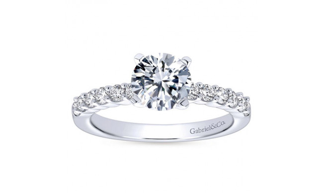 Gabriel & Co. 14k White Gold Contemporary Straight Engagement Ring - ER6874W44JJ