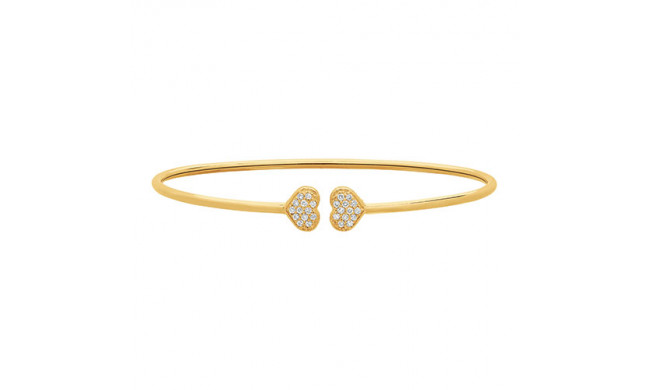 Jewelmi Custom 14k Yellow Gold Diamond Bangle Bracelet