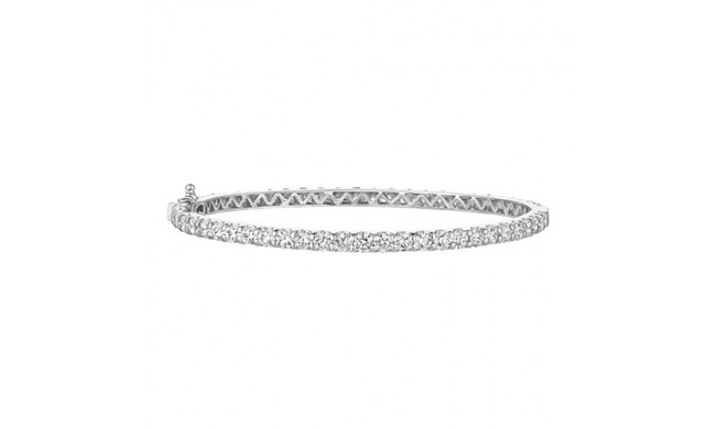 Jewelmi Custom 14k White Gold Diamond Bangle Bracelet