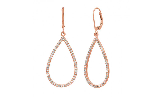 Jewelmi Custom 14k Rose Gold Diamond Earrings