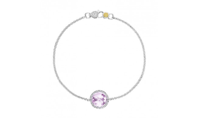 Tacori Sterling Silver Crescent Embrace Gemstone Women's Bracelet - SB16613