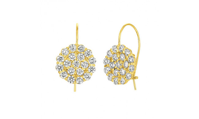 Jewelmi Custom 14k Yellow Gold Diamond Earrings