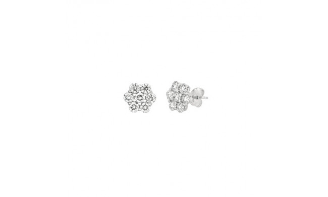 Jewelmi Custom 14k White Gold Diamond Earrings
