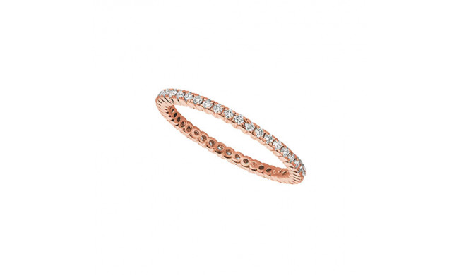 Jewelmi Custom 14k Rose Gold Diamond Eternity Wedding Band